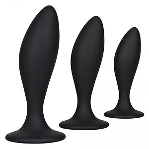 Set Anal Plug Silicone CalExotics Negru pe Denysa.ro