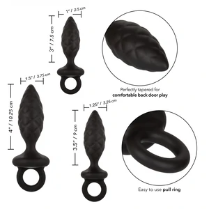 Set Anal Plug Silicone Probe Negru