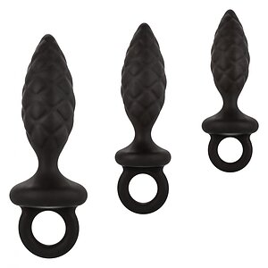 Set Anal Plug Silicone Probe Negru pe Denysa.ro