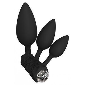 Set Anal Training Plugs Vibe Negru pe Denysa.ro