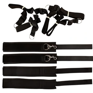 Set Bed Restraint Bondage Negru