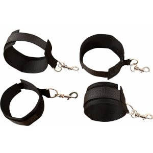 Set Bed Restraint Bondage Negru pe Denysa.ro