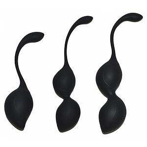 Set Bile Vaginale Geneva Kegel Negru pe Denysa.ro