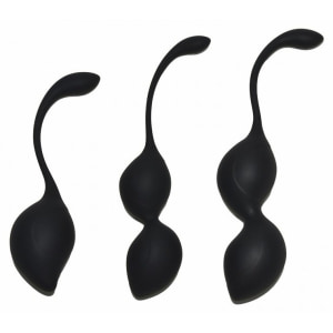 Set Bile Vaginale Geneva Kegel Negru pe Denysa.ro