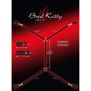 Set Cătușe Mâini Și Glezne Bed Shackles Negru