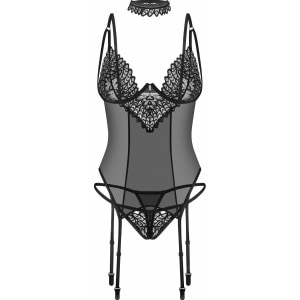 Set Corset Obsessive Donarella Negru XL-2XL