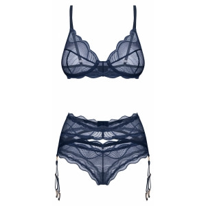 Set Cu Portjartier Obsessive Nightly Albastru pe Denysa.ro