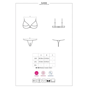 Set Decupat Obsessive Luvae Negru S-M
