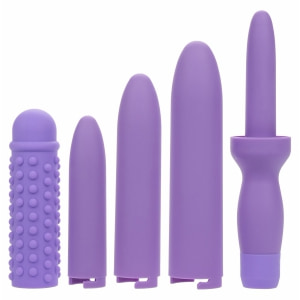 Set Dilatatoare Reîncărcabile 4 Mărimi + Manșon, 10 Moduri Mov pe Denysa.ro