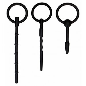 Set Dilatatoare Urethral Sounding Plug Negru pe Denysa.ro