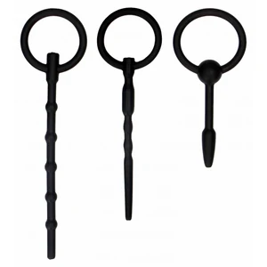 Set Dilatatoare Urethral Sounding Plug Negru pe Denysa.ro