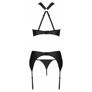 Set Din Piele Passion Amanda Negru S-M