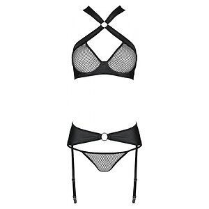 Set Din Piele Passion Amanda Negru S-M