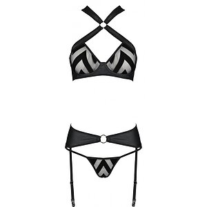 Set Din Piele Passion Hima Negru L-XL
