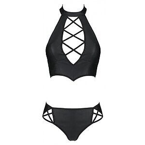 Set Din Piele Passion Nancy Bikini Negru L-XL