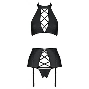 Set Din Piele Passion Nancy Negru pe Denysa.ro