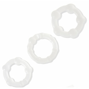 Set Inele Penis Beaded Penisring Transparent pe Denysa.ro
