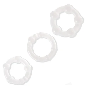 Set Inele Penis Beaded Transparent Set Inele Penis Pentru Mentinere Erectie Barbati