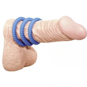 Set Inele Penis Love 3 Rings Albastru