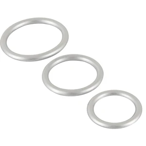 Set Inele Penis Metallic Argintiu