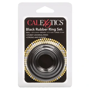 Set Inele Penis Rubber Negru