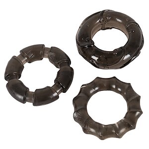 Set Inele Penis Stretchy Rings Negru pe Denysa.ro