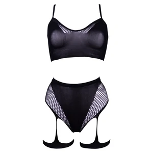 Lenjerie Talie Inalta Conturare Silueta Negru Set Lenjerie Anabelle Negru Marimi S-xl