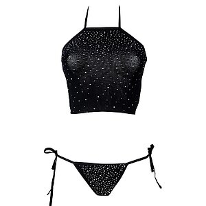 Set Le Desir Festive Rhinestone Negru pe Denysa.ro