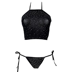 Set Le Desir Festive Rhinestone Negru S-L