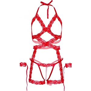 Set Leg Avenue Cami Cuffs Roșu Set Leg Avenue Cami Cuffs Roșu pe Denysa.ro