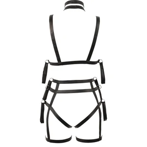 Set Lenjerie Bondage Negru L-XL