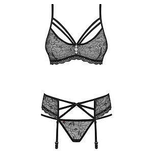 Set Lenjerie Intimă Obsessive 818-SEG Negru pe Denysa.ro