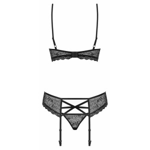 Set Lenjerie Intimă Obsessive 818-SEG Negru S-M