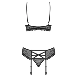 Set Lenjerie Intimă Obsessive 818-SEG Negru S-M