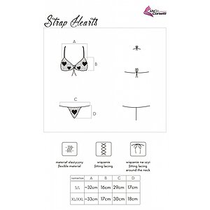 Set LivCo Strap Hearts Roșu S-L
