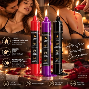 Lumânări Japanese Drip Candles pentru Jocuri Senzuale 3buc