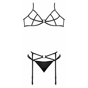 Set Magic Silk Beatrice Negru L-XL
