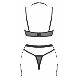 Set Obsessive 3 Piese Selinne Negru M-L