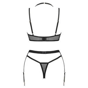 Set Obsessive 3 Piese Selinne Negru XS-S