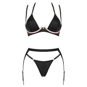 Set Obsessive 3 Piese Selinne Negru Set Obsessive 3 Piese Selinne Negru pe Denysa.ro