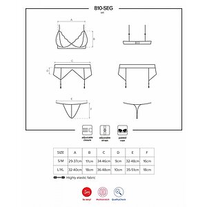 Set Obsessive 810-SEG Negru S-M