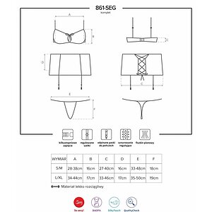 Set Obsessive 861-SEG Fuchsia S-M