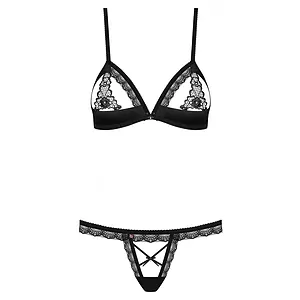 Set Obsessive 865-SET Negru L-XL