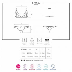 Set Obsessive 870-SEC Roșu S-M