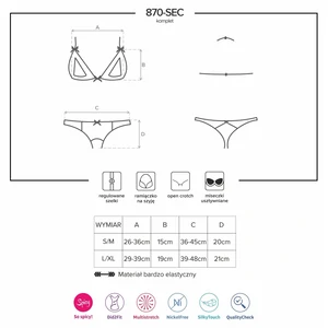 Set Obsessive 870-SEC Roșu S-M