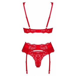 Set Obsessive Amor Cherris 3 Piese Roșu S-M