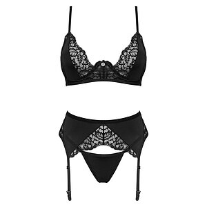 Set Obsessive Bellastia 3 Piese Negru M-L