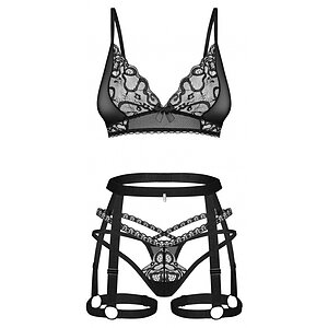 Set Obsessive Blomentis Negru XS-S