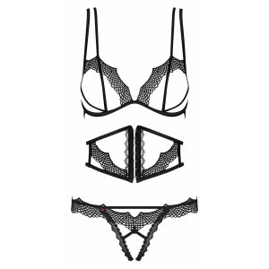 Set Obsessive Bravele Negru L-XL