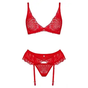 Set Obsessive Chilisa 3 Piese Rosu XS-S
